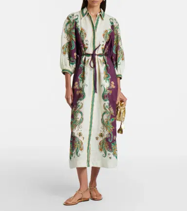Alemais Alémais Ruthie printed linen shirt dress | Thumbnail 4 Alemais Alémais Ruthie printed linen shirt dress | Thumbnail 4