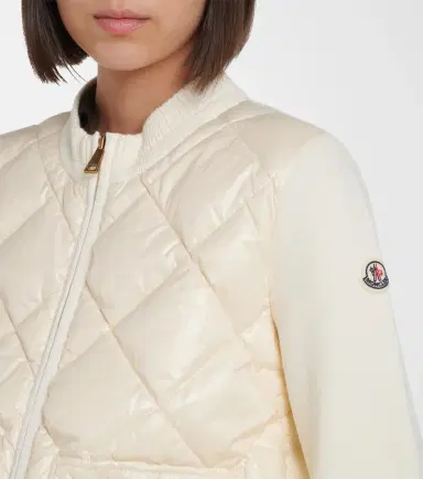 Moncler Down-paneled cotton cardigan | Thumbnail 2 Moncler Down-paneled cotton cardigan | Thumbnail 2
