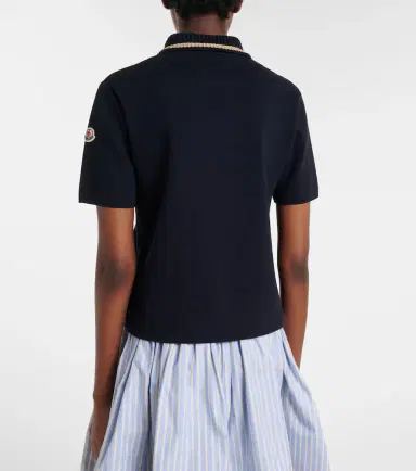 Moncler Knitted cotton polo shirt | Thumbnail 4 Moncler Knitted cotton polo shirt | Thumbnail 4