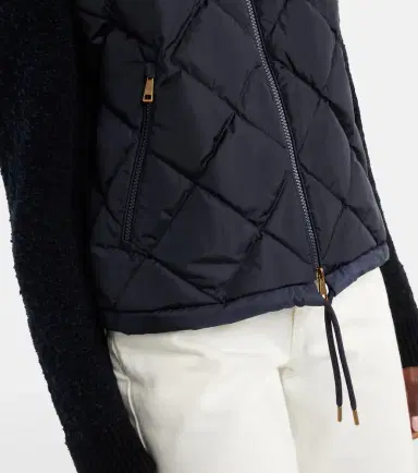 Moncler Down-paneled cotton-blend cardigan | Thumbnail 3 Moncler Down-paneled cotton-blend cardigan | Thumbnail 3
