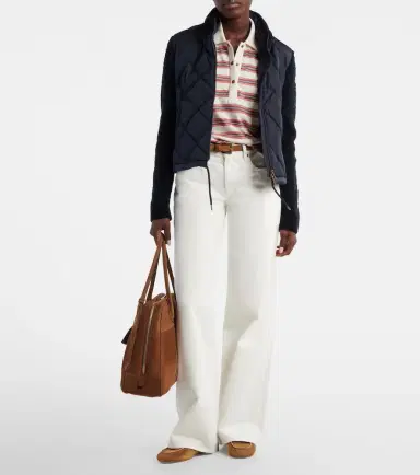 Moncler Down-paneled cotton-blend cardigan | Thumbnail 6 Moncler Down-paneled cotton-blend cardigan | Thumbnail 6