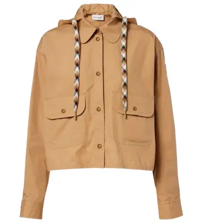Moncler Hooded cotton-blend jacket | Thumbnail 1 Moncler Hooded cotton-blend jacket | Thumbnail 1