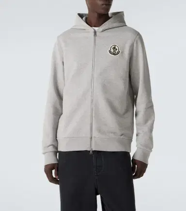 Moncler Logo cotton zip-up hoodie | Thumbnail 4 Moncler Logo cotton zip-up hoodie | Thumbnail 4