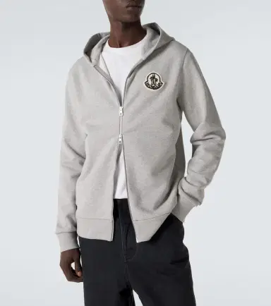 Moncler Logo cotton zip-up hoodie | Thumbnail 5 Moncler Logo cotton zip-up hoodie | Thumbnail 5