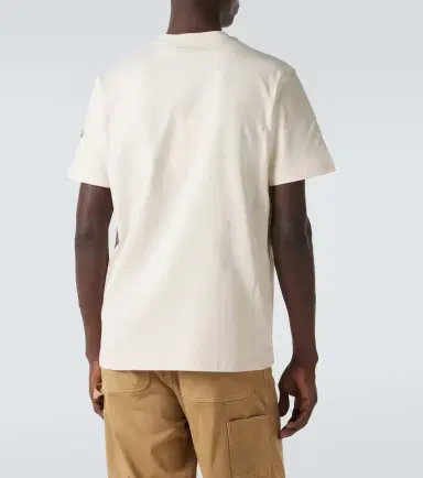 Moncler Denim-trimmed cotton jersey T-shirt | Thumbnail 3 Moncler Denim-trimmed cotton jersey T-shirt | Thumbnail 3