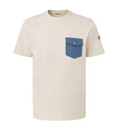 Moncler Denim-trimmed cotton jersey T-shirt | Thumbnail 1 Moncler Denim-trimmed cotton jersey T-shirt | Thumbnail 1