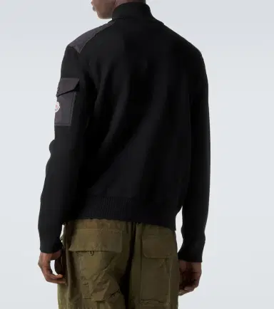 Moncler Tricot down-paneled virgin wool cardigan | Thumbnail 3 Moncler Tricot down-paneled virgin wool cardigan | Thumbnail 3