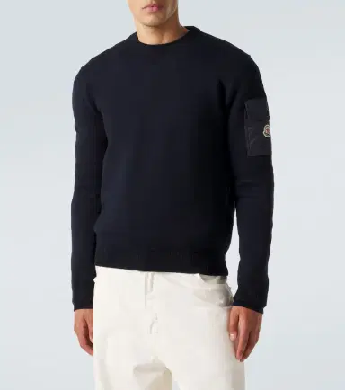 Moncler Logo virgin wool sweater | Thumbnail 2 Moncler Logo virgin wool sweater | Thumbnail 2