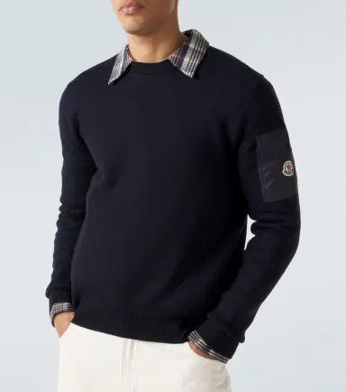 Moncler Logo virgin wool sweater | Thumbnail 3 Moncler Logo virgin wool sweater | Thumbnail 3