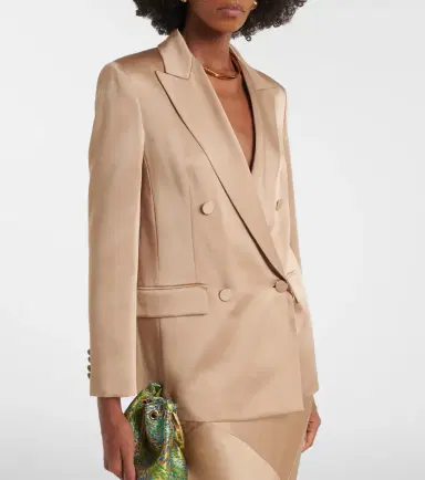 Max Mara Arca double-breasted satin blazer | Thumbnail 3 Max Mara Arca double-breasted satin blazer | Thumbnail 3