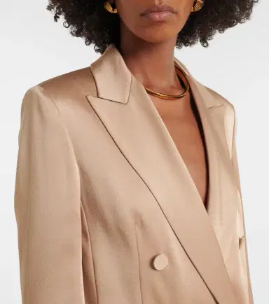 Max Mara Arca double-breasted satin blazer | Thumbnail 6 Max Mara Arca double-breasted satin blazer | Thumbnail 6