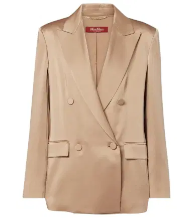 Max Mara Arca double-breasted satin blazer | Thumbnail 1 Max Mara Arca double-breasted satin blazer | Thumbnail 1