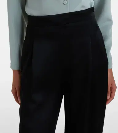Max Mara Crêpe satin wide-leg pants | Thumbnail 2 Max Mara Crêpe satin wide-leg pants | Thumbnail 2