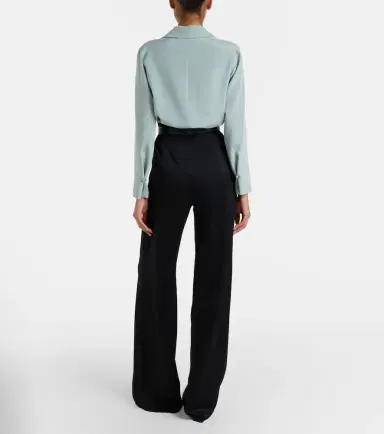 Max Mara Crêpe satin wide-leg pants | Thumbnail 6 Max Mara Crêpe satin wide-leg pants | Thumbnail 6