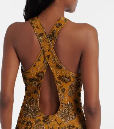 Saint Laurent Floral brocade minidress | Thumbnail 2 Saint Laurent Floral brocade minidress | Thumbnail 2