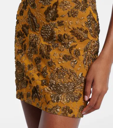 Saint Laurent Floral brocade minidress | Thumbnail 6 Saint Laurent Floral brocade minidress | Thumbnail 6