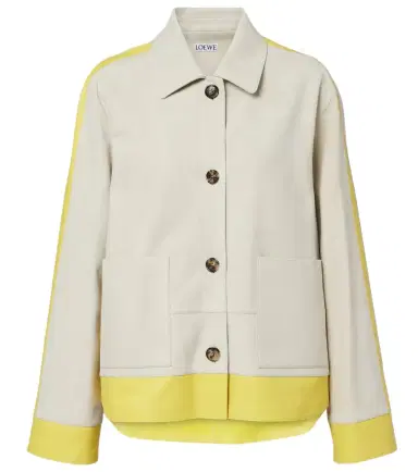 Loewe Leather-trimmed suede jacket | Thumbnail 1 Loewe Leather-trimmed suede jacket | Thumbnail 1