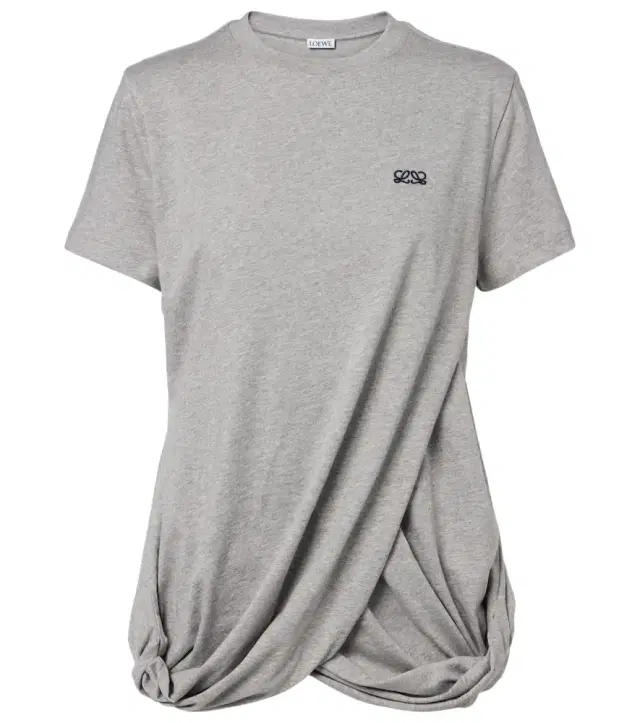Loewe Double L draped cotton jersey T-shirt