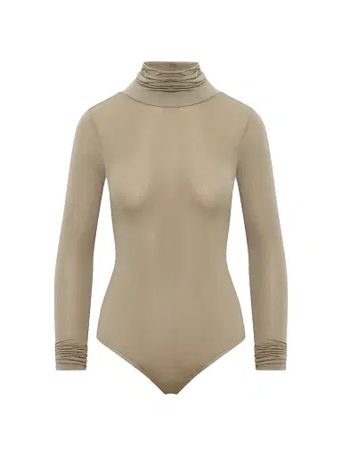 Artemis Diciero Women's Marina Long-Sleeve Sheer Bodysuit - Olive - Size Small | Thumbnail 1 Artemis Diciero Women's Marina Long-Sleeve Sheer Bodysuit - Olive - Size Small | Thumbnail 1