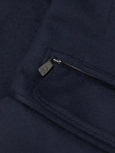 Corneliani Men's ID Tailored Wool Coat - Mid Blue | Thumbnail 7 Corneliani Men's ID Tailored Wool Coat - Mid Blue | Thumbnail 7