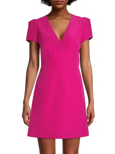 Milly Women's Cady Atalie V-Neck Minidress | Thumbnail 3 Milly Women's Cady Atalie V-Neck Minidress | Thumbnail 3