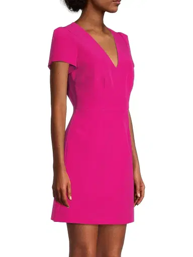 Milly Women's Cady Atalie V-Neck Minidress | Thumbnail 4 Milly Women's Cady Atalie V-Neck Minidress | Thumbnail 4