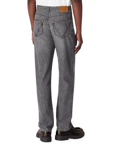 Bottega Veneta Men's Vintage-Washed Straight-Leg Jeans | Thumbnail 4 Bottega Veneta Men's Vintage-Washed Straight-Leg Jeans | Thumbnail 4