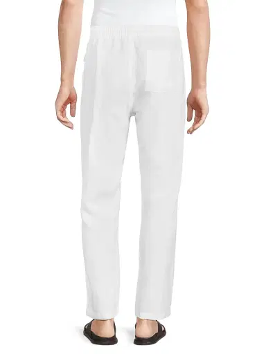 Onia Men's Linen-Blend Drawstring Pants - White | Thumbnail 5 Onia Men's Linen-Blend Drawstring Pants - White | Thumbnail 5