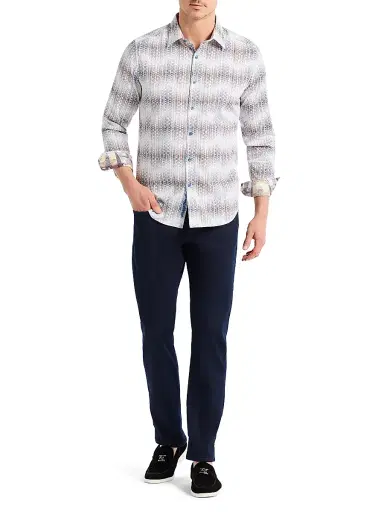 Robert Graham Men's Forsyth Stretch-Cotton Button-Front Shirt | Thumbnail 2 Robert Graham Men's Forsyth Stretch-Cotton Button-Front Shirt | Thumbnail 2