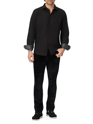 Robert Graham Men's Devonshire Button-Front Shirt - Black | Thumbnail 2 Robert Graham Men's Devonshire Button-Front Shirt - Black | Thumbnail 2