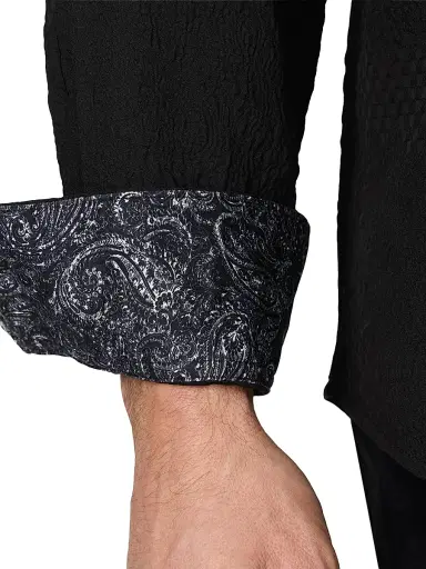 Robert Graham Men's Devonshire Button-Front Shirt - Black | Thumbnail 4 Robert Graham Men's Devonshire Button-Front Shirt - Black | Thumbnail 4