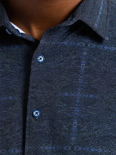 Robert Graham Men's Irving Motion Button-Front Shirt - Navy | Thumbnail 6 Robert Graham Men's Irving Motion Button-Front Shirt - Navy | Thumbnail 6