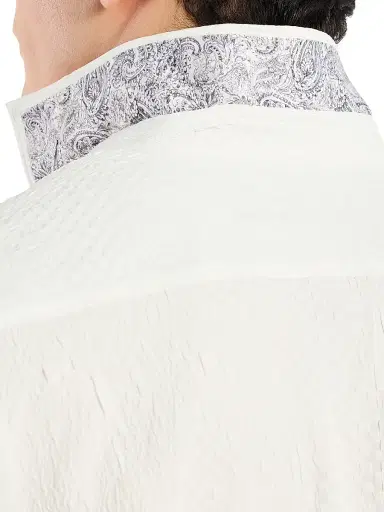 Robert Graham Men's Devonshire Button-Front Shirt - White | Thumbnail 6 Robert Graham Men's Devonshire Button-Front Shirt - White | Thumbnail 6