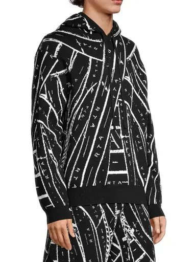 RTA Men's Crossroad Knit Hoodie - Black | Thumbnail 4 RTA Men's Crossroad Knit Hoodie - Black | Thumbnail 4