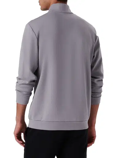 Bugatchi Men's Quarter-Zip Knit Jacket - Platinum | Thumbnail 5 Bugatchi Men's Quarter-Zip Knit Jacket - Platinum | Thumbnail 5