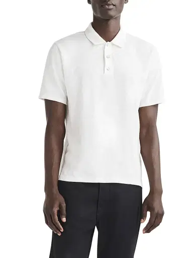 rag & bone Men's Classic Flame Polo Shirt - White | Thumbnail 3 rag & bone Men's Classic Flame Polo Shirt - White | Thumbnail 3