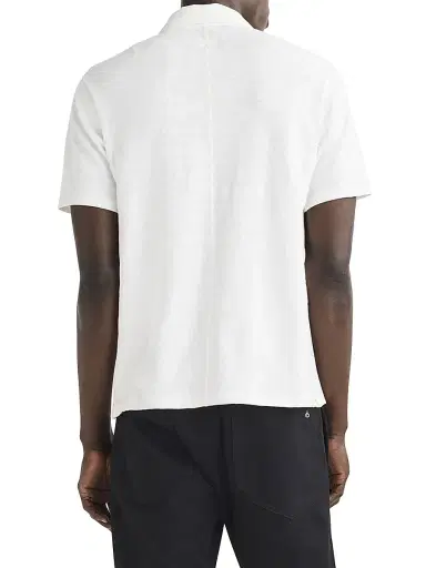 rag & bone Men's Classic Flame Polo Shirt - White | Thumbnail 5 rag & bone Men's Classic Flame Polo Shirt - White | Thumbnail 5