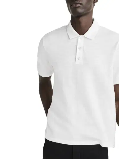 rag & bone Men's Classic Flame Polo Shirt - White | Thumbnail 6 rag & bone Men's Classic Flame Polo Shirt - White | Thumbnail 6