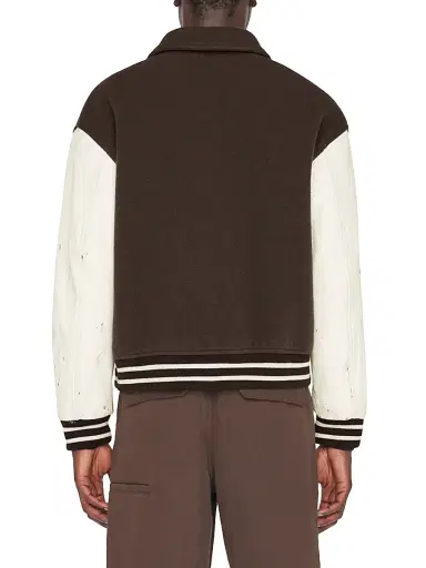FRAME Men's Wool-Blend Splatter Bomber Jacket - Espresso Ecru | Thumbnail 4 FRAME Men's Wool-Blend Splatter Bomber Jacket - Espresso Ecru | Thumbnail 4