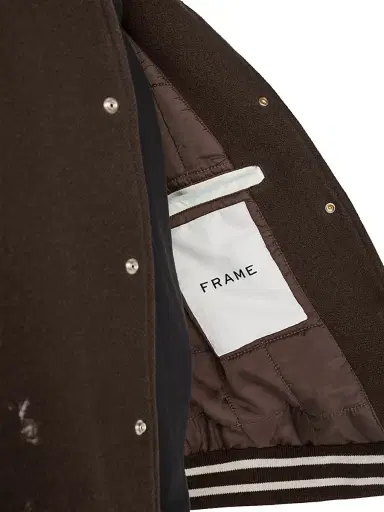 FRAME Men's Wool-Blend Splatter Bomber Jacket - Espresso Ecru | Thumbnail 7 FRAME Men's Wool-Blend Splatter Bomber Jacket - Espresso Ecru | Thumbnail 7