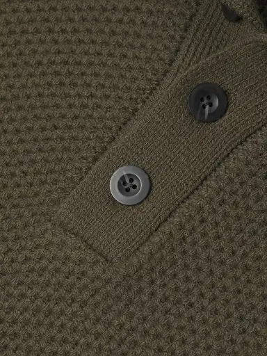 Vince Men's Honeycomb Lambswool Pullover - Leaf | Thumbnail 6 Vince Men's Honeycomb Lambswool Pullover - Leaf | Thumbnail 6