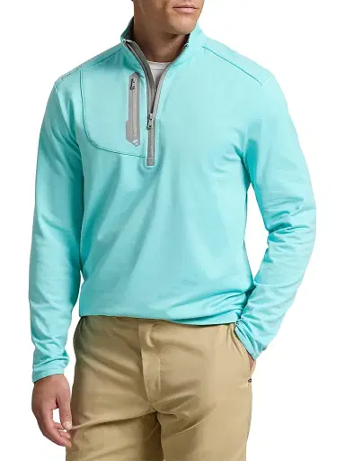 RLX Ralph Lauren Men's RLX Supersmooth Jersey Zip Jacket - Light Mint - Size Small | Thumbnail 3 RLX Ralph Lauren Men's RLX Supersmooth Jersey Zip Jacket - Light Mint - Size Small | Thumbnail 3