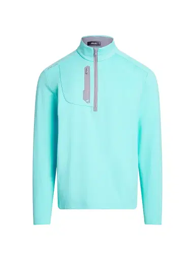 RLX Ralph Lauren Men's RLX Supersmooth Jersey Zip Jacket - Light Mint - Size Small | Thumbnail 1 RLX Ralph Lauren Men's RLX Supersmooth Jersey Zip Jacket - Light Mint - Size Small | Thumbnail 1