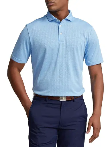 RLX Ralph Lauren Men's RLX Stretch Polo Shirt - Blue Lagoon | Thumbnail 3 RLX Ralph Lauren Men's RLX Stretch Polo Shirt - Blue Lagoon | Thumbnail 3