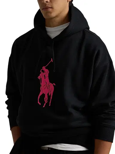 Polo Ralph Lauren Men's Pink Pony Tech Fleece Hoodie - Polo Black - Size XS | Thumbnail 5 Polo Ralph Lauren Men's Pink Pony Tech Fleece Hoodie - Polo Black - Size XS | Thumbnail 5