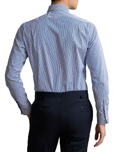 Polo Ralph Lauren Men's Cotton Dress Shirt - Carolina Blue White | Thumbnail 4 Polo Ralph Lauren Men's Cotton Dress Shirt - Carolina Blue White | Thumbnail 4