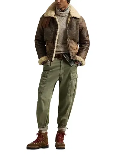 Polo Ralph Lauren Men's Shearling-Lined Bomber Jacket | Thumbnail 2 Polo Ralph Lauren Men's Shearling-Lined Bomber Jacket | Thumbnail 2