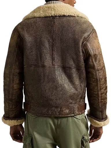 Polo Ralph Lauren Men's Shearling-Lined Bomber Jacket | Thumbnail 4 Polo Ralph Lauren Men's Shearling-Lined Bomber Jacket | Thumbnail 4