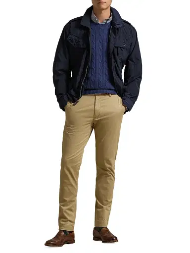 Polo Ralph Lauren Men's Jarrett Stretch-Slim-Fit Sateen Pants - Khaki Hill | Thumbnail 2 Polo Ralph Lauren Men's Jarrett Stretch-Slim-Fit Sateen Pants - Khaki Hill | Thumbnail 2