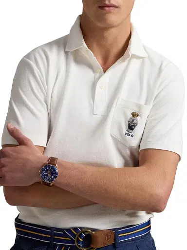 Polo Ralph Lauren Men's Custom-Slim-Fit Polo Bear Mesh Polo Shirt | Thumbnail 5 Polo Ralph Lauren Men's Custom-Slim-Fit Polo Bear Mesh Polo Shirt | Thumbnail 5